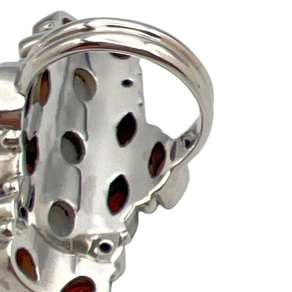 🌟NICKY BUTLER 925 Sterling Silver Moonstone Garnet Statement Ring Size 7 NEW NB - Picture 13 of 16